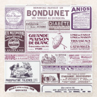 Vintage Anzeigen in der französischen Zeitung 1910