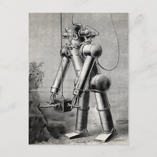 Vintage Anzug-Illustration Postkarte (Vorderseite)