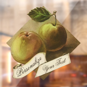 Vintage Äpfel Retro Fruchtsaftrestaurant Fensteraufkleber
