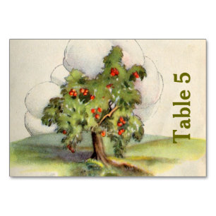 Vintage Apfelbaum Tischnummer