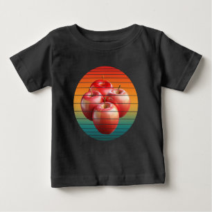 Vintage Apfelfrüchte gesunde Nahrung Baby T-shirt