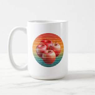 Vintage Apfelfrüchte gesunde Nahrung Kaffeetasse