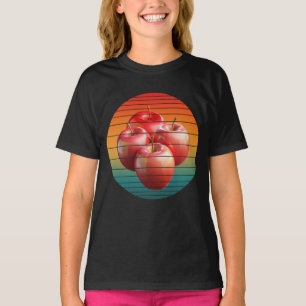 Vintage Apfelfrüchte gesunde Nahrung T-Shirt