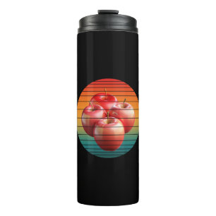 Vintage Apfelfrüchte gesunde Nahrung Thermosbecher
