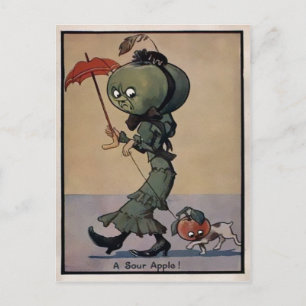 Vintage Apfelsäure-Postkarte Postkarte