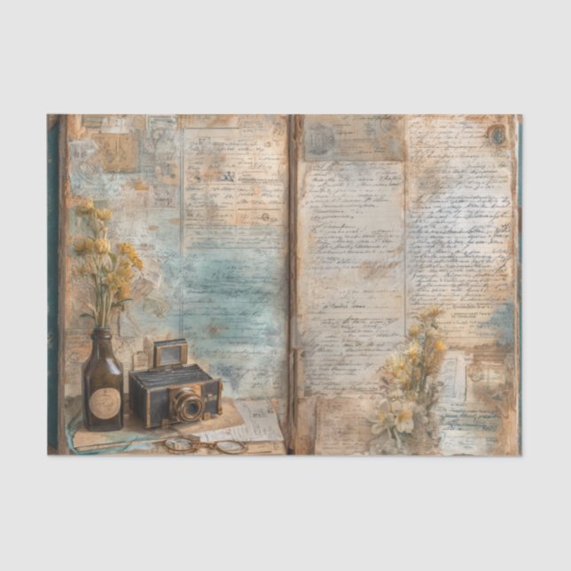 Vintage Apothecary Bottle Antique Camera Seidenpapier (Vorderseite)