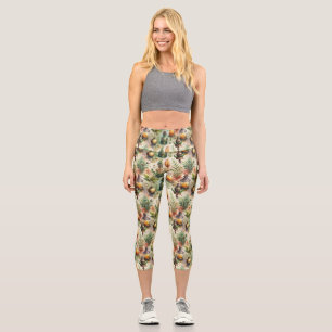 Vintage Apothekarflaschen Muster (1) Capri Leggings