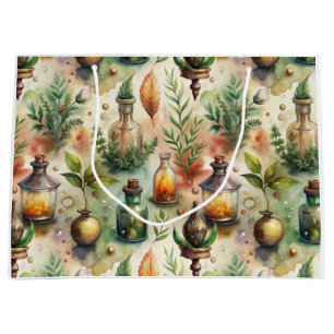Vintage Apothekarflaschen Muster (1) Große Geschenktüte