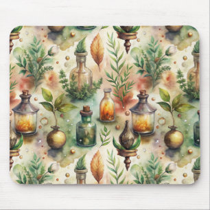 Vintage Apothekarflaschen Muster (1) Mousepad