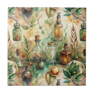 Vintage Apothekarflaschen Muster (2) Fliese