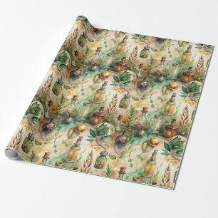 Vintage Apothekarflaschen Muster (3) Geschenkpapier