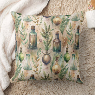 Vintage Apothekarflaschen Muster (3) Kissen