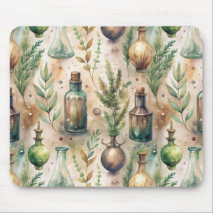 Vintage Apothekarflaschen Muster (3) Mousepad