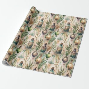 Vintage Apothekarflaschen Muster (4) Geschenkpapier