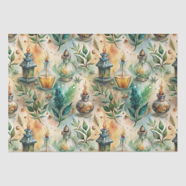 Vintage Apothekarflaschen Muster (5) Seidenpapier (Vorderseite)