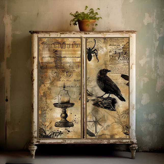 Vintage Apotheke-Zauberskriptdekoupage drucken Seidenpapier (Von Creator hochgeladen)