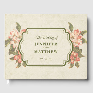 Vintage Apple-Blossom-Hochzeit Gästebuch