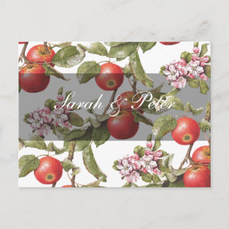 Vintage Apple Blossom Save-the-Date-Hochzeitseinla Ankündigungspostkarte