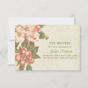 Vintage Apple Blossom Umzugskarte RSVP Karte