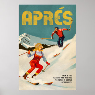 Vintage Apres Ski Pinakothek Züst Poster
