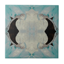 Vintage Aquamarine Beige Viktorianische Jugendstil