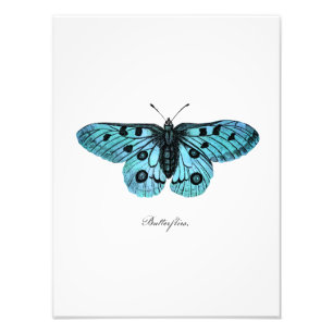 Vintage aquamarine blaue fotodruck
