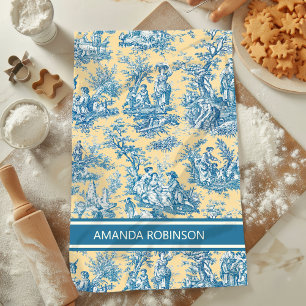 Vintage, aquamarine, gelbliche Joule Geschirrtuch