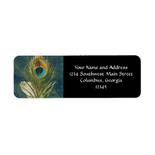 Vintage Aquamarine Pfauenfeder