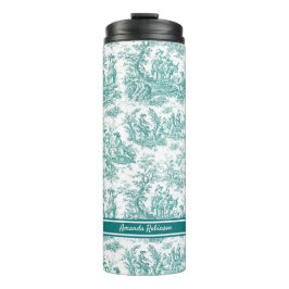 Vintage aquamarine türkisfarbene Jouileis Thermosbecher