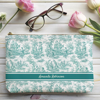 Vintage aquamarine türkisfarbene Jouileis Zubehörtasche