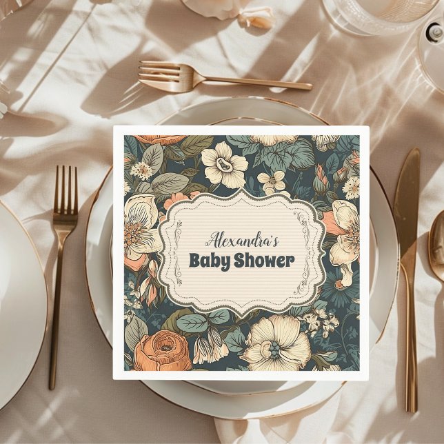 Vintage Aquarell Blume Kinderdusche Serviette (Von Creator hochgeladen)