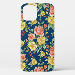 Vintage-Aquarell-Blumenrosen Hintergrund   Case-Mate iPhone Hülle