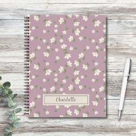 Vintage-Aquarell-Geranie Kleines Blumenmuster Notizbuch
