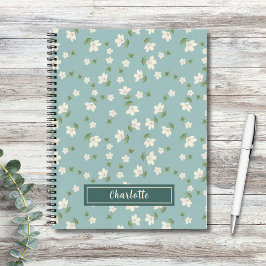 Vintage-Aquarell-Geranie Kleines Blumenmuster Notizbuch