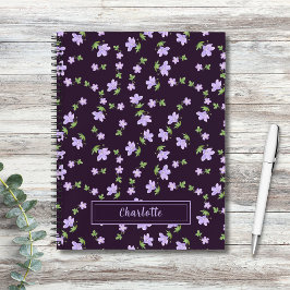 Vintage-Aquarell-Geranie Kleines Blumenmuster Notizbuch