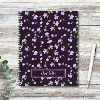 Vintage-Aquarell-Geranie Kleines Blumenmuster Notizbuch