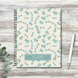 Vintage-Aquarell-Geranie Kleines Blumenmuster Notizbuch