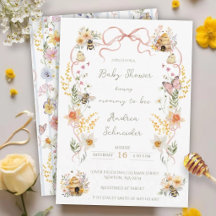 Vintage-Aquarell-Mama-wird-Biene-Baby-Party