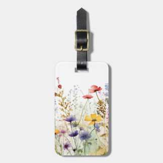 Vintage Aquarell-Wildblumen  Gepäckanhänger