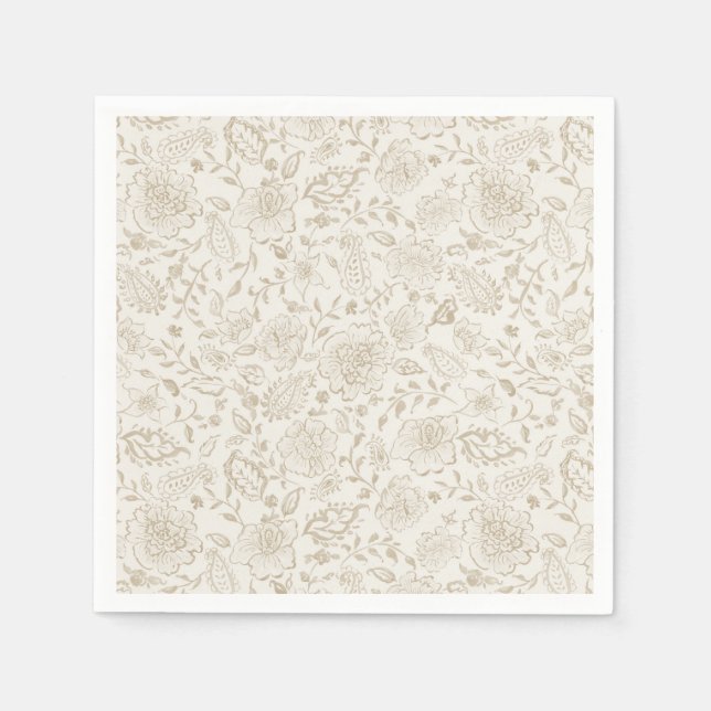 Vintage Aquarellbilder Serviette (Vorderseite)