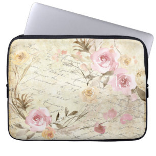 Vintage Aquarellblüte Laptopschutzhülle