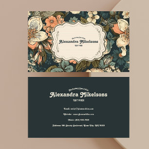 Vintage Aquarellfarben-Blume Beruflich Visitenkarte