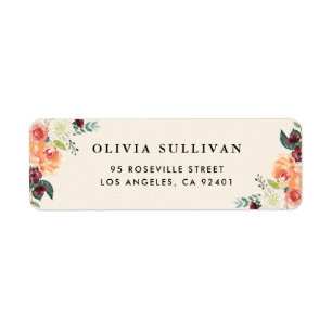 Vintage Aquarellfarben Herbstblüten BlütenBouquet