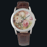 Vintage Aquarellfarben Rose Viktorianische Blume B Armbanduhr<br><div class="desc">Vintage Aquarellfarben Rose Viktorianische Blume Floral Women's Lady's Watch. Vintage Blume Muster Lady's watch, ideal für Hochzeit Bridal Geschenk, Bridesmaid Geschenk, Muttertagsgeschenk oder Valentingeschenk. Copyright 2016-Present | ©riverme* | Alle Rechte vorbehalten</div>
