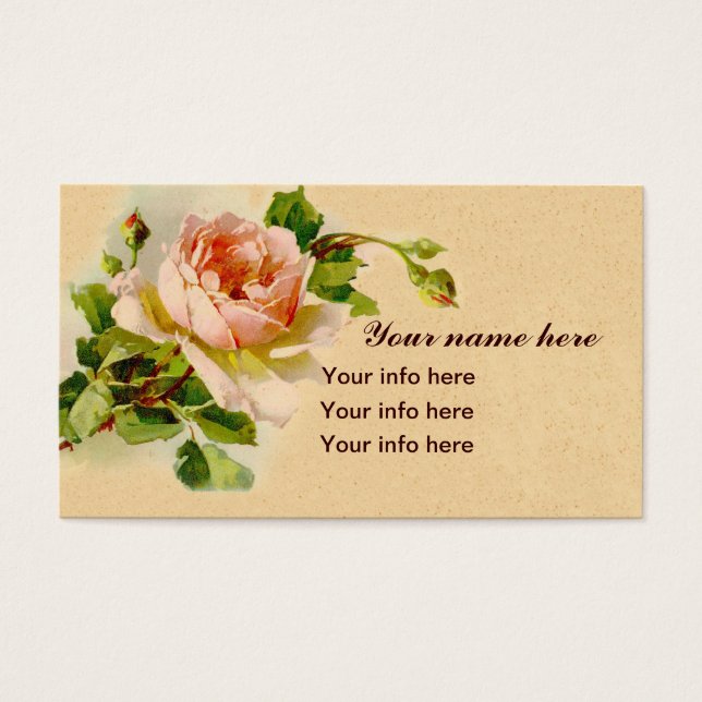 Vintage Aquarellmalerei in Rosa (Vorderseite)