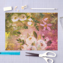 Vintage Aquarellschrift mit Blütenfarbe, goldfarbe