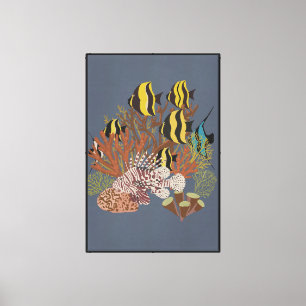 Vintage-Aquarium Leinwanddruck