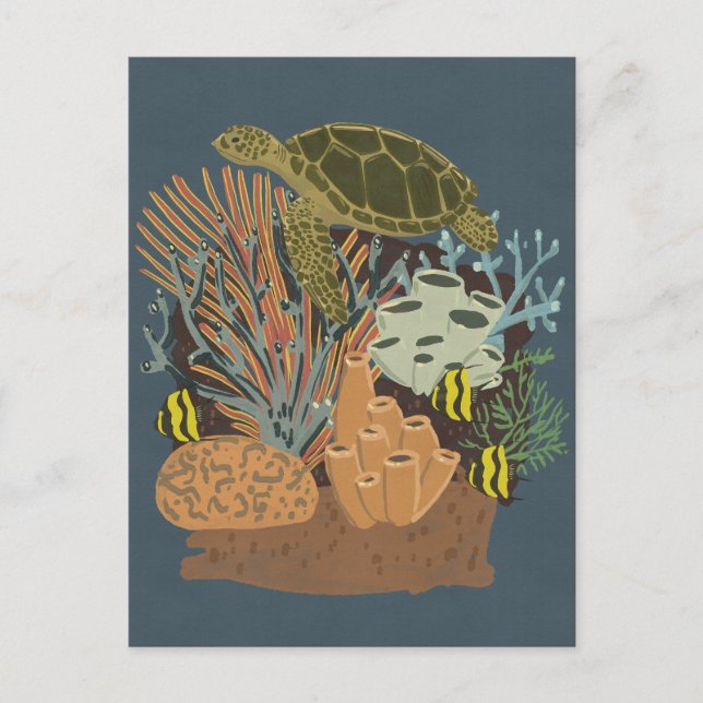 Vintage-Aquarium Postkarte (Vorderseite)