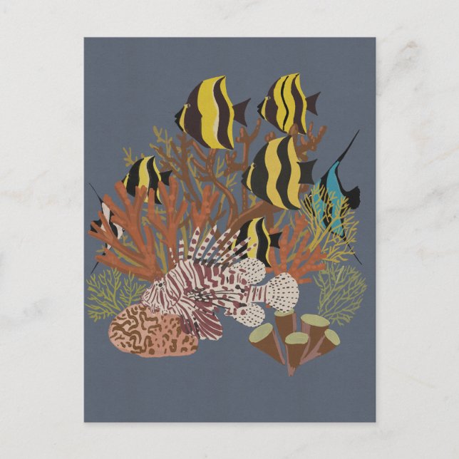 Vintage-Aquarium Postkarte (Vorderseite)