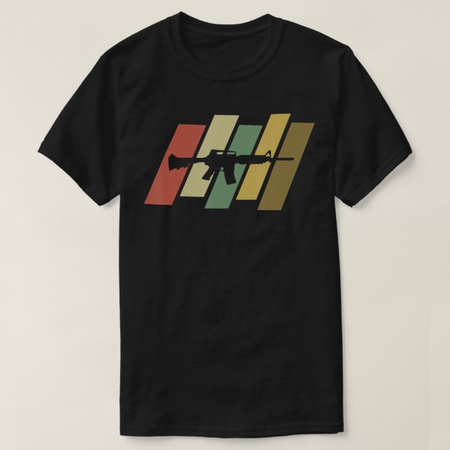 Vintage AR15 Pro Zweite Änderung T-Shirt (Design vorne)